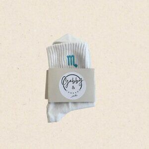 GRIP SOCKS - Embroidered Zodiac Sign  - Pilates, Yoga, Barre, Lagree